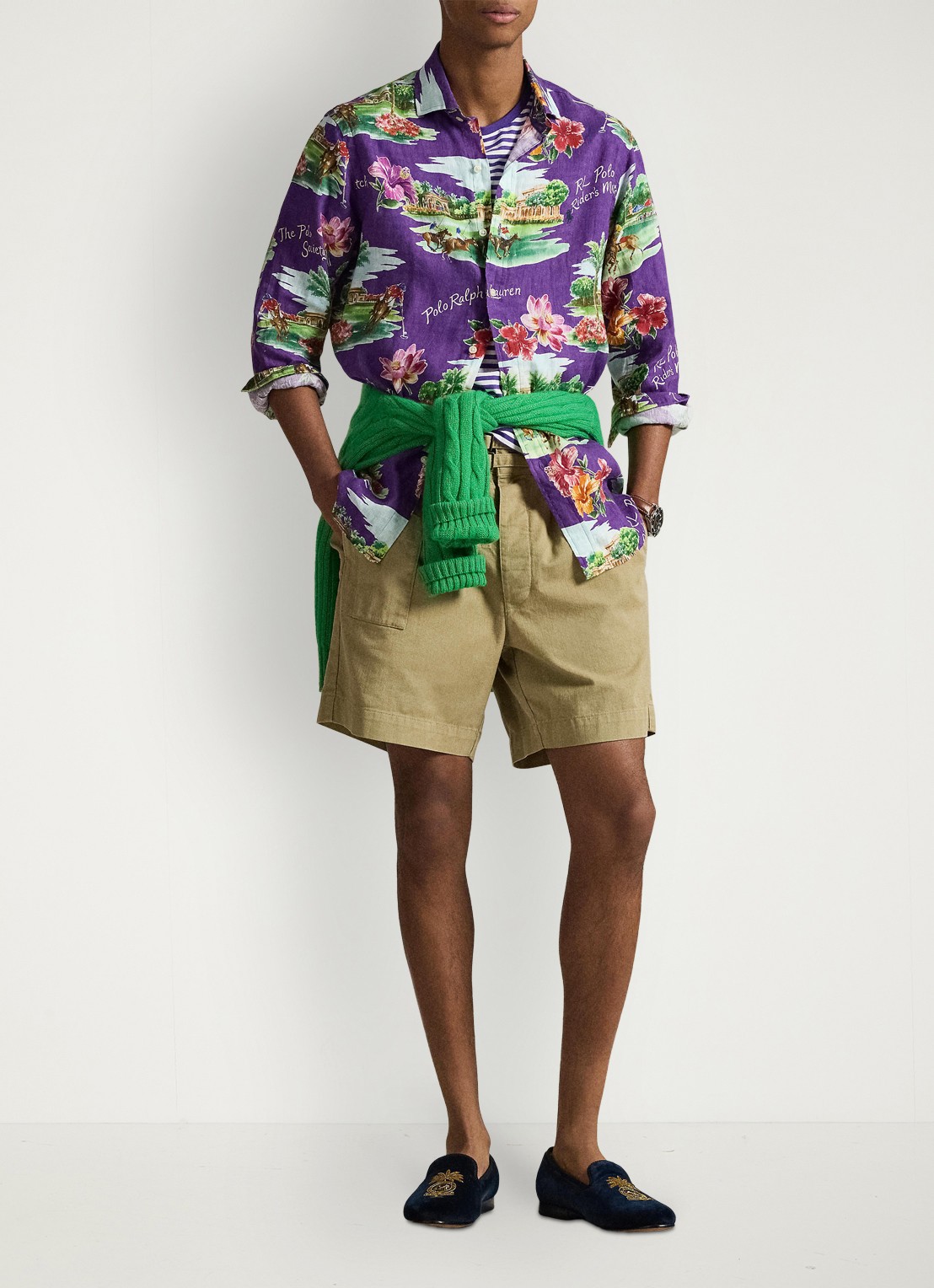 Ralph Lauren Regular fit overhemd met print - voorkant 2 paars