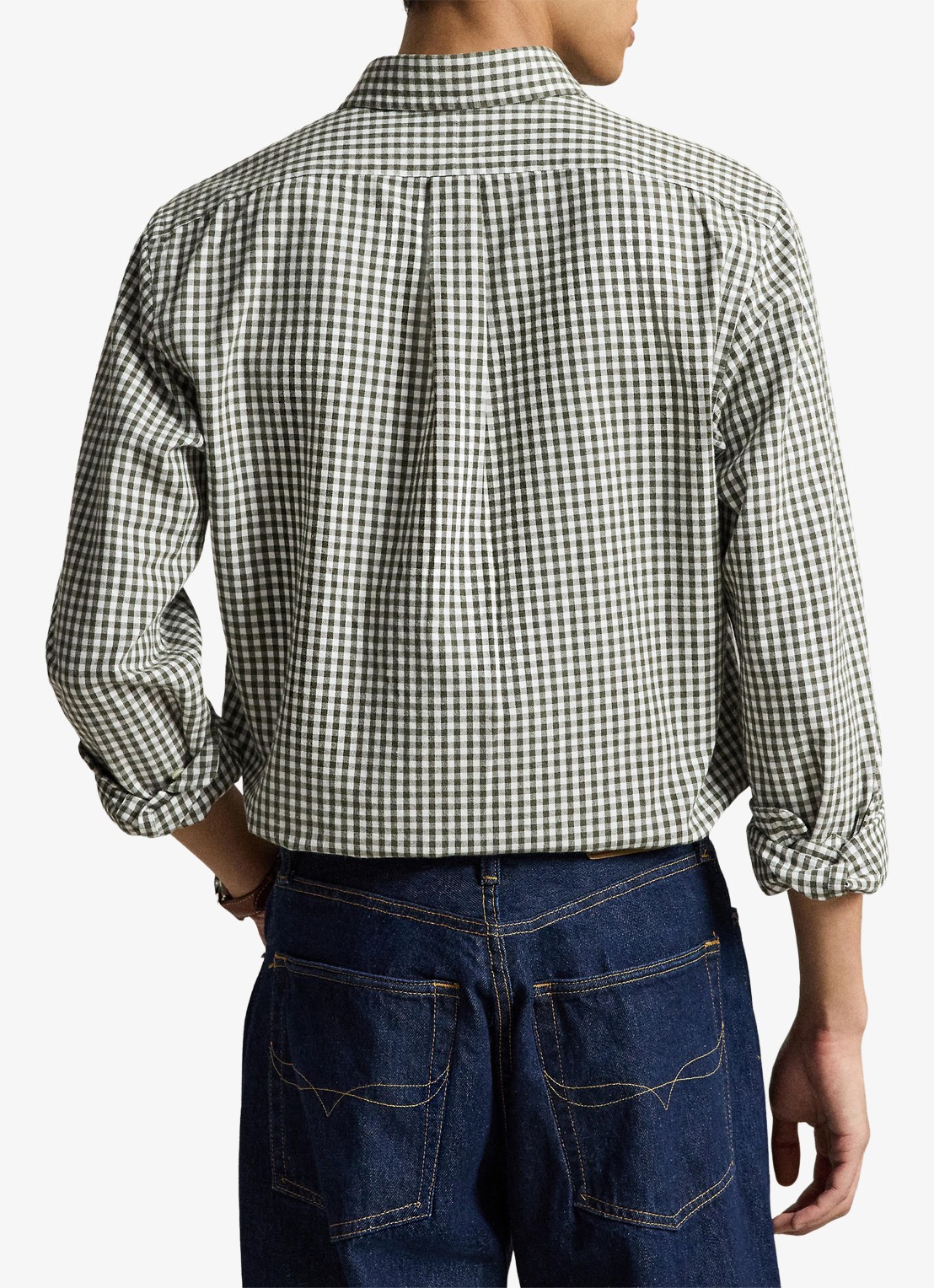 Ralph Lauren Regular fit overhemd met ruisedessin - achterkant grijs