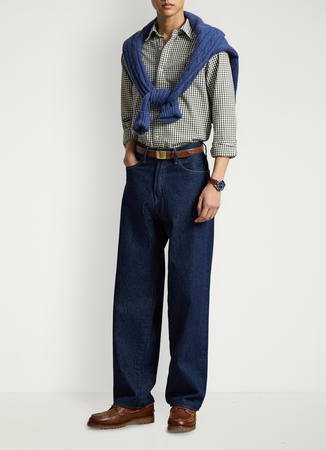 Ralph Lauren Regular fit overhemd met ruisedessin - detail 2 grijs