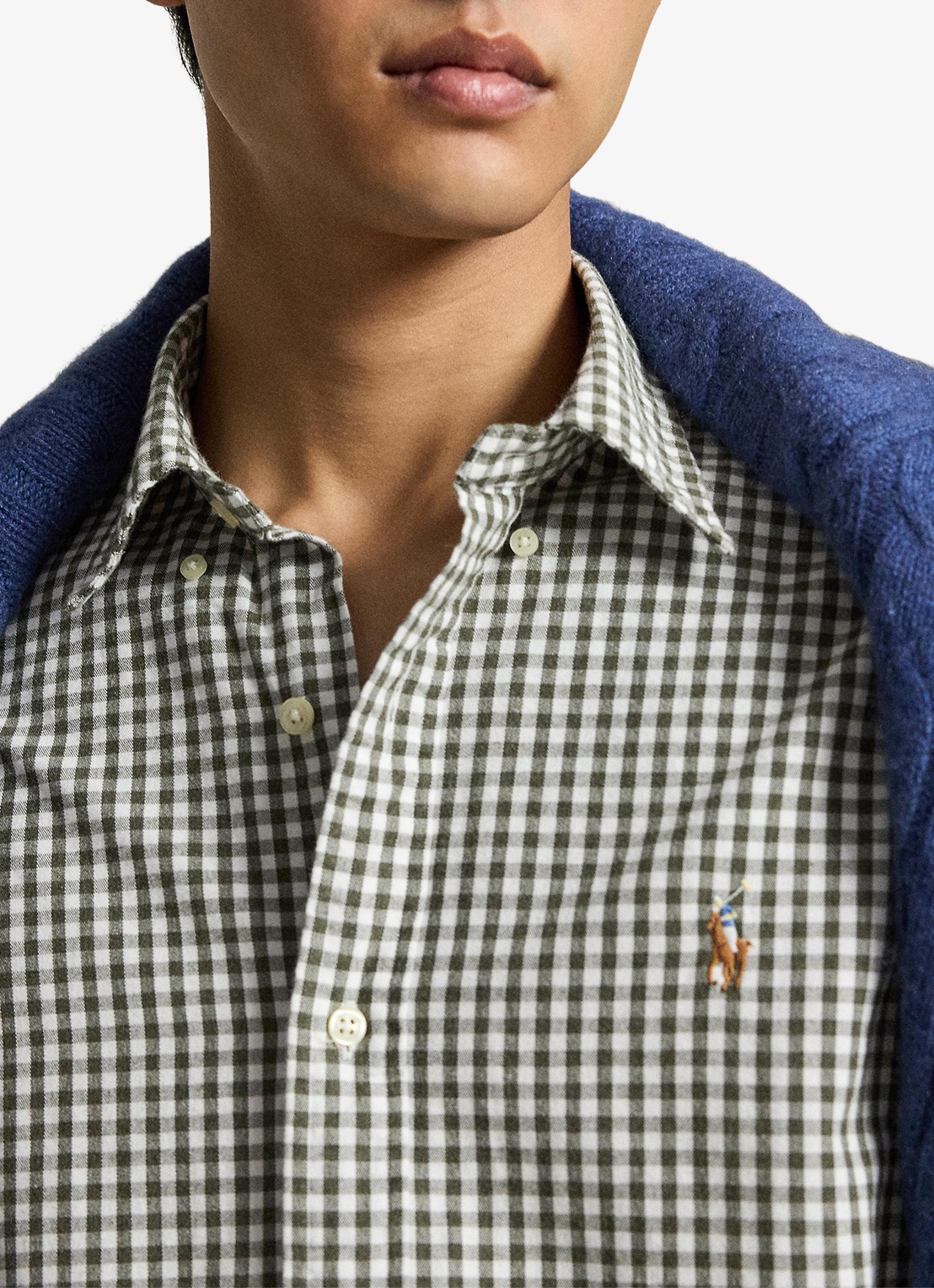 Ralph Lauren Regular fit overhemd met ruisedessin - detail 3 grijs