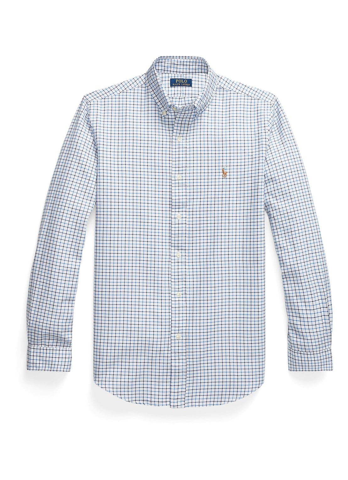 Ralph Lauren Regular fit overhemd met ruitdessin en logoborduring - voorkant 2 white/blue / wit