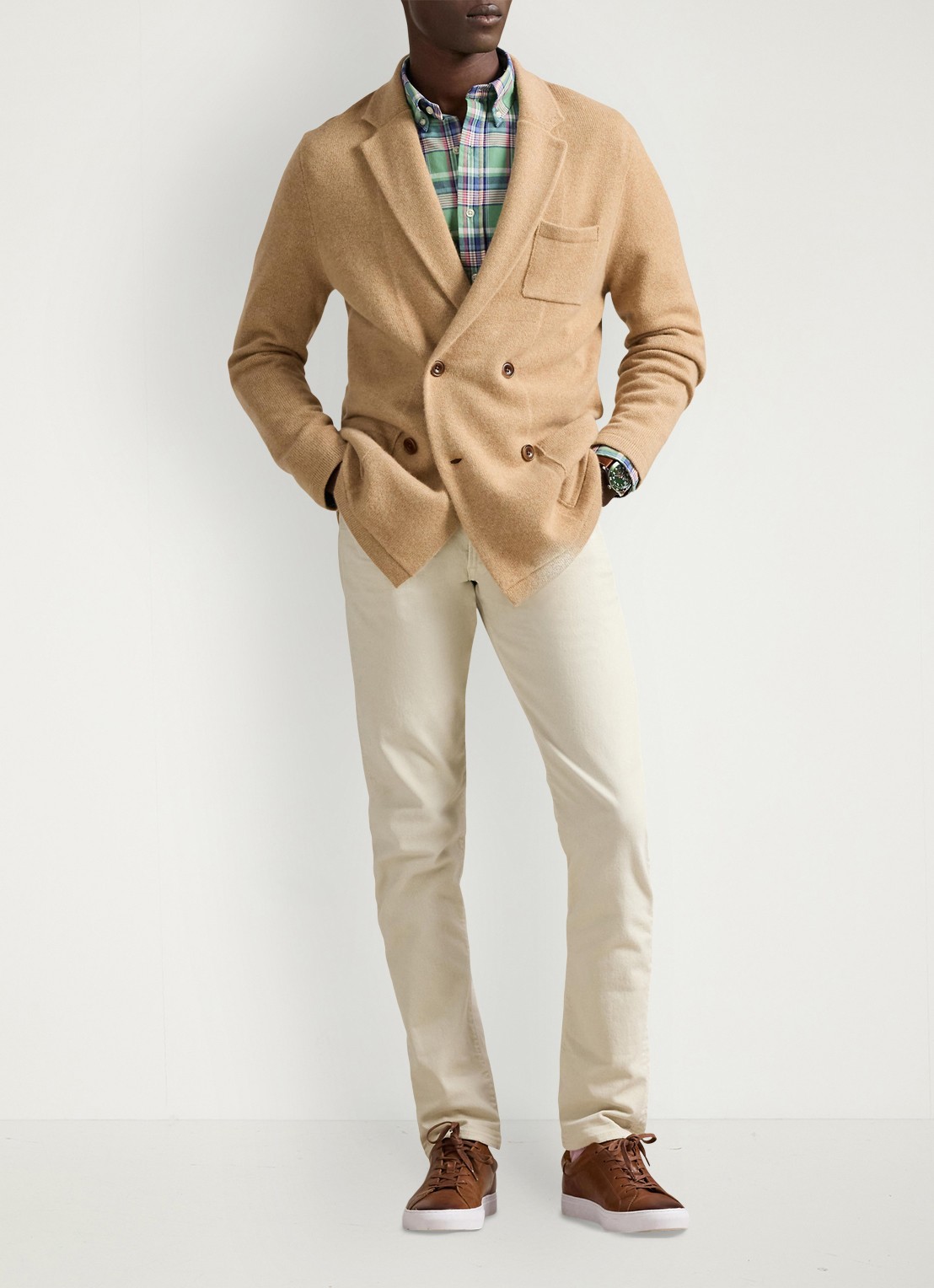 Ralph Lauren Regular fit overhemd met ruitdessin en logoborduring - voorkant 2 groen
