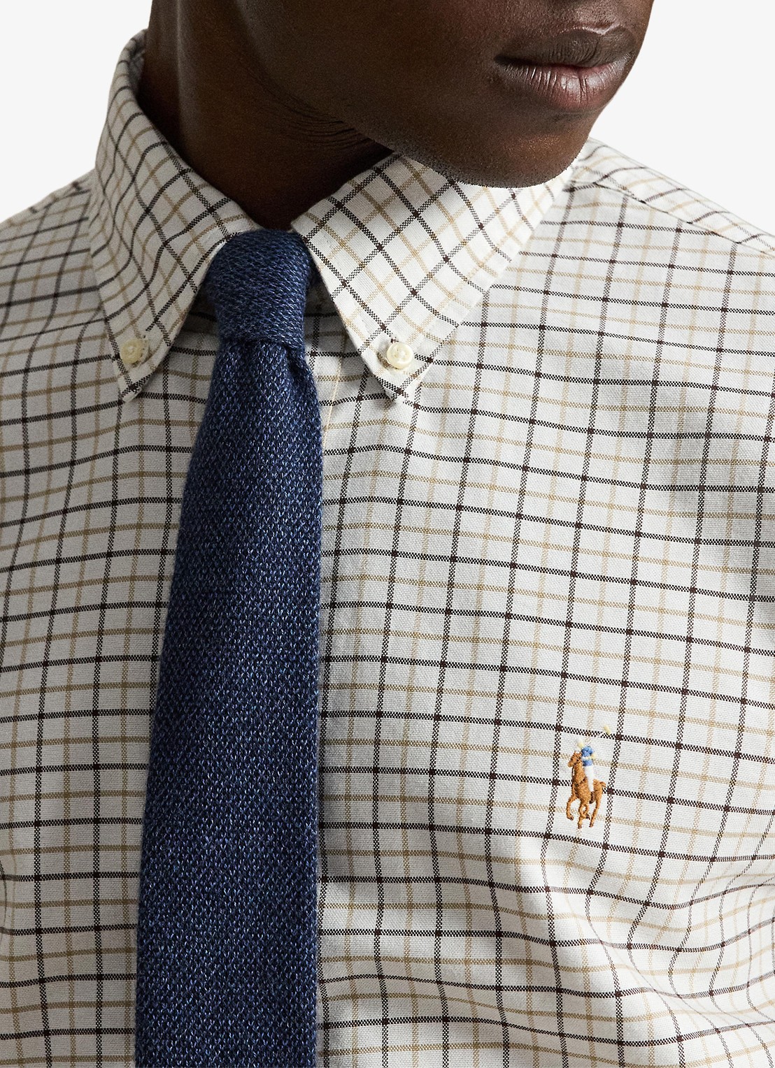 Ralph Lauren Regular fit overhemd met ruitdessin en logoborduring - detail 5 bruin