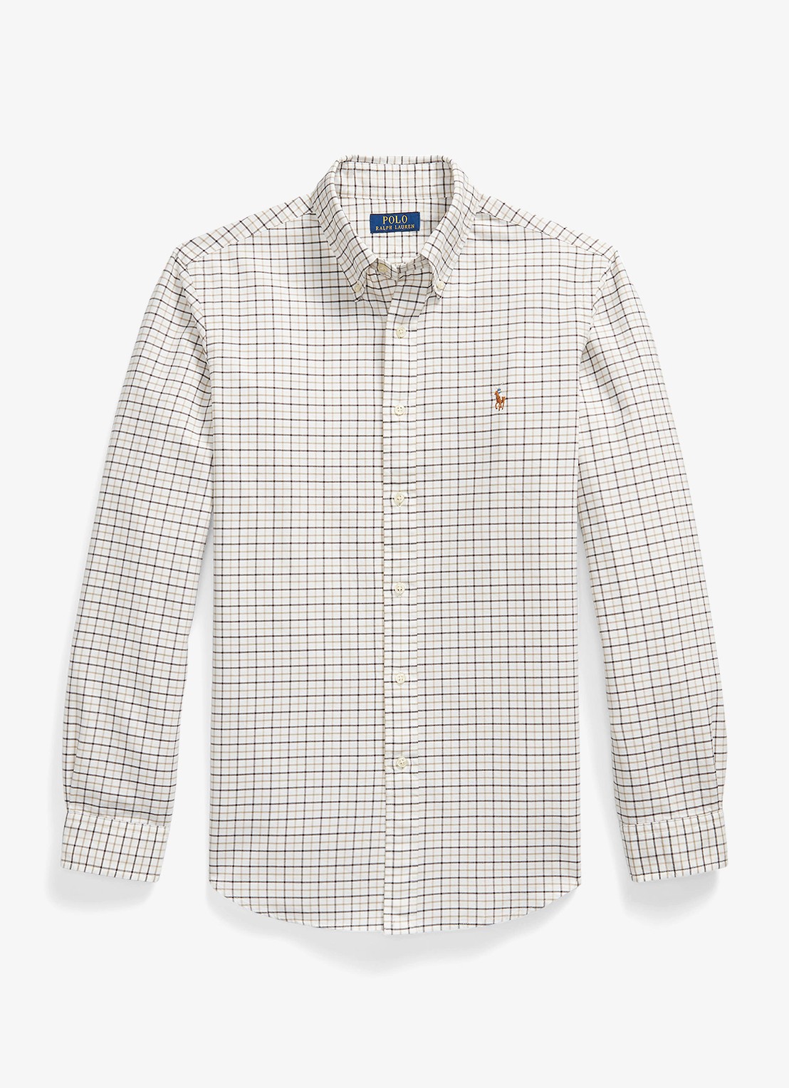 Ralph Lauren Regular fit overhemd met ruitdessin en logoborduring - voorkant 2 bruin