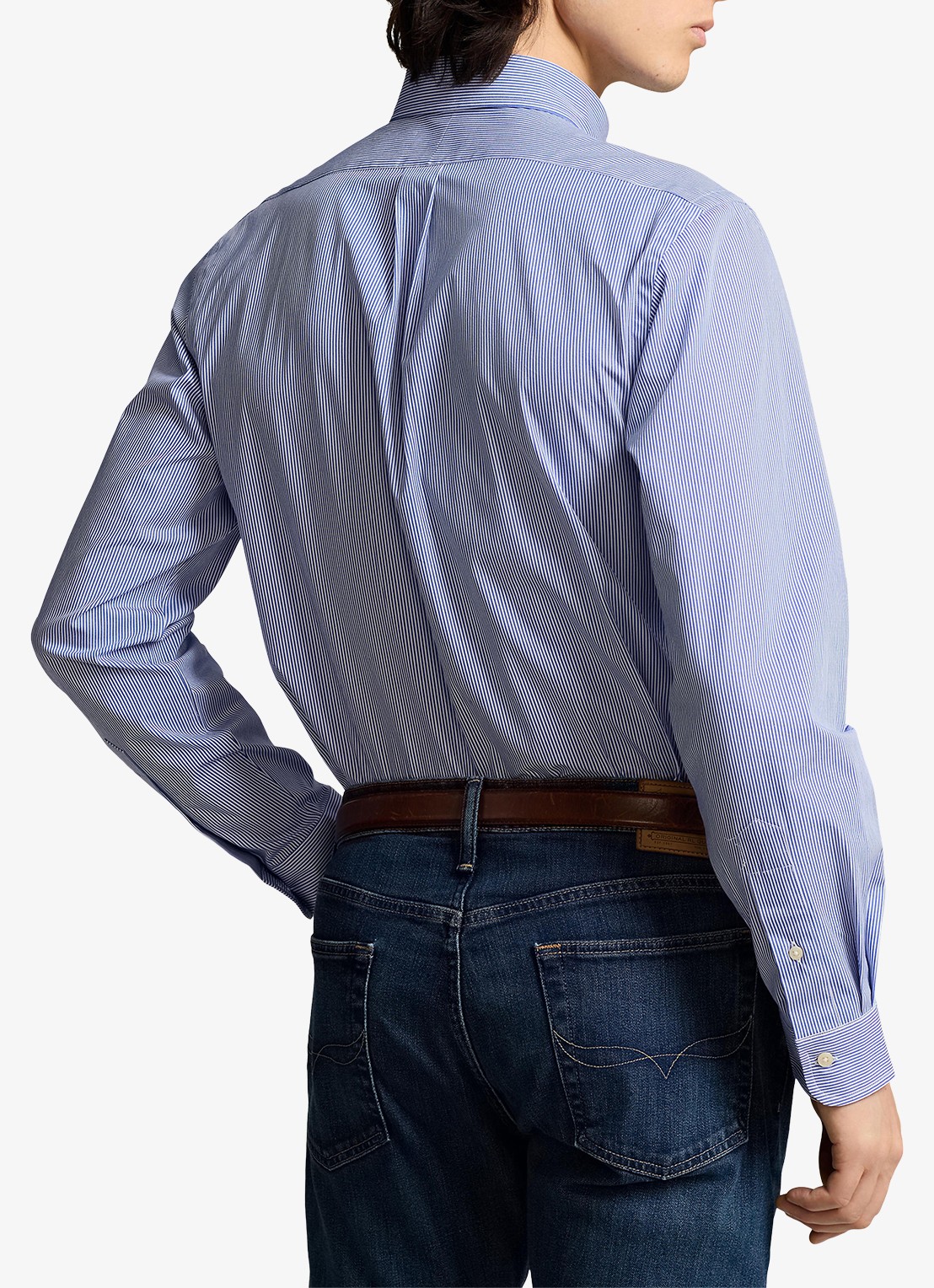 Ralph Lauren Regular fit overhemd met streepprint - achterkant 4 blue / white hairline strip