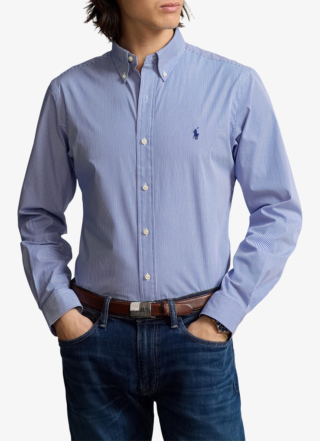 Ralph Lauren Regular fit overhemd met streepprint - detail 3 blue / white hairline strip
