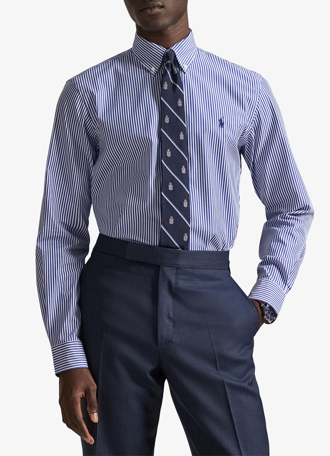 Ralph Lauren Regular fit overhemd met streepprint - detail 4 blue / white bengal stripe