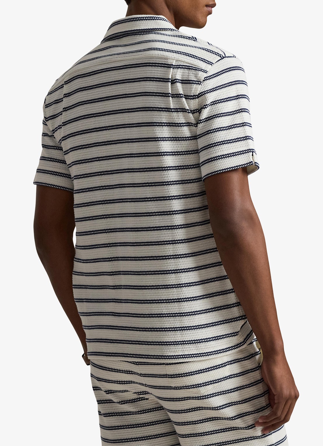 Ralph Lauren Regular fit overhemd met streepprint - achterkant 3 pale cream/newport navy-zyrs