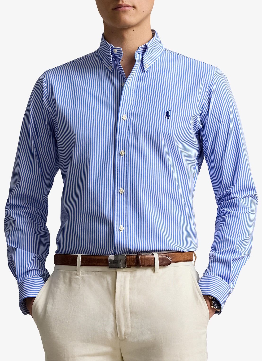 Ralph Lauren Regular fit overhemd met streepprint - detail 4 4655h light blue