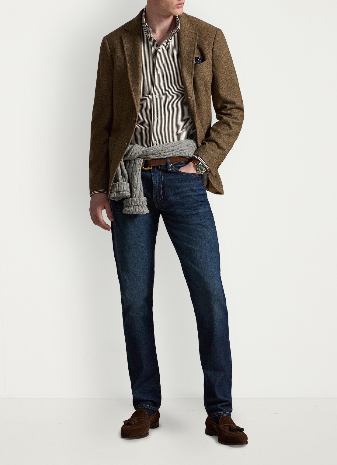 Ralph Lauren Regular fit overhemd met streepprint - detail 4 4655ag nutmeg brown