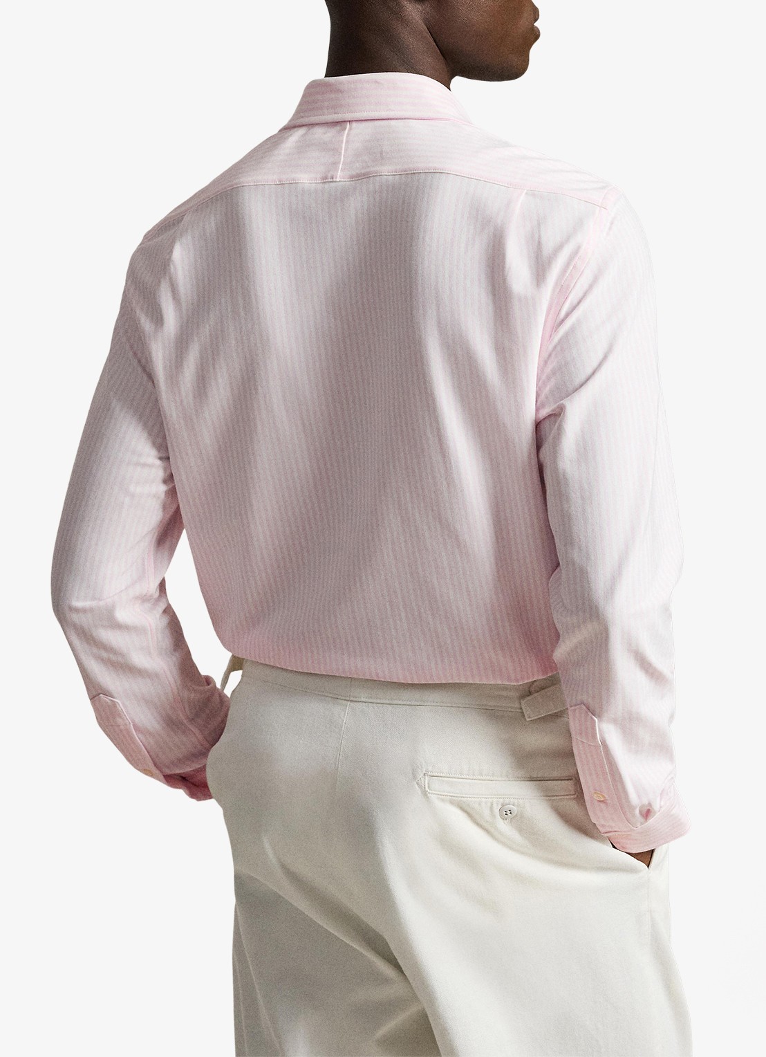 Ralph Lauren Regular fit overhemd met streepprint - achterkant 3 white/carmel pink / roze