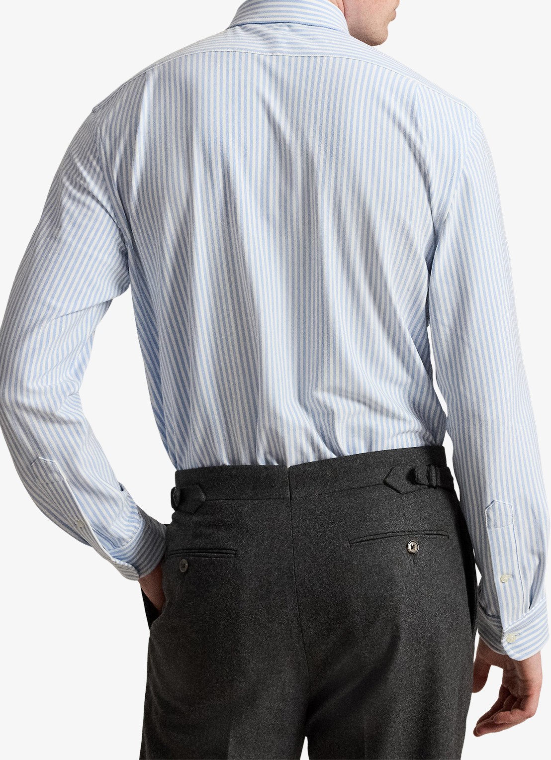Ralph Lauren Regular fit overhemd met streepprint - achterkant white/summer blue / lichtblauw