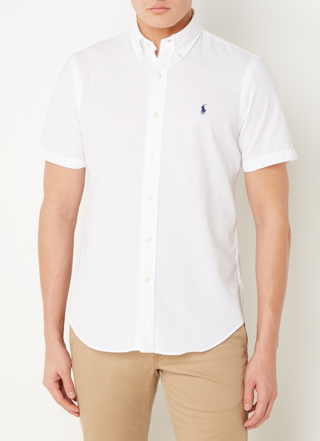 Ralph Lauren Regular fit overhemd met structuur - detail 8 wit