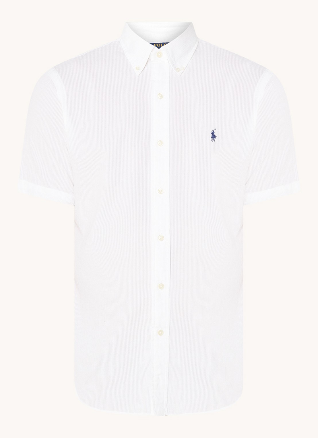 Ralph Lauren Regular fit overhemd met structuur - voorkant 3 wit