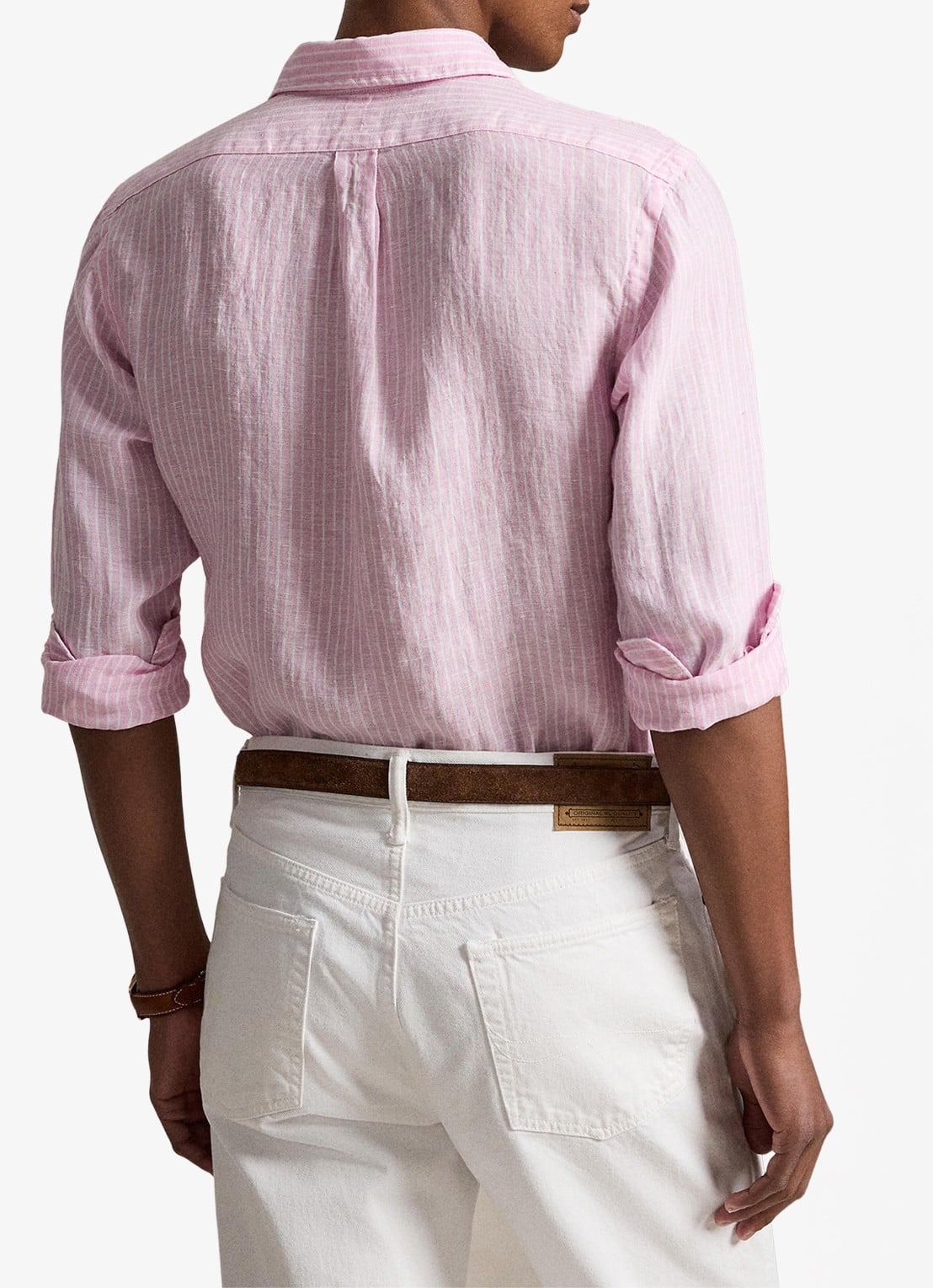 Ralph Lauren Regular fit overhemd van linnen met streepprint - achterkant 7 7188c pink white-zyk8