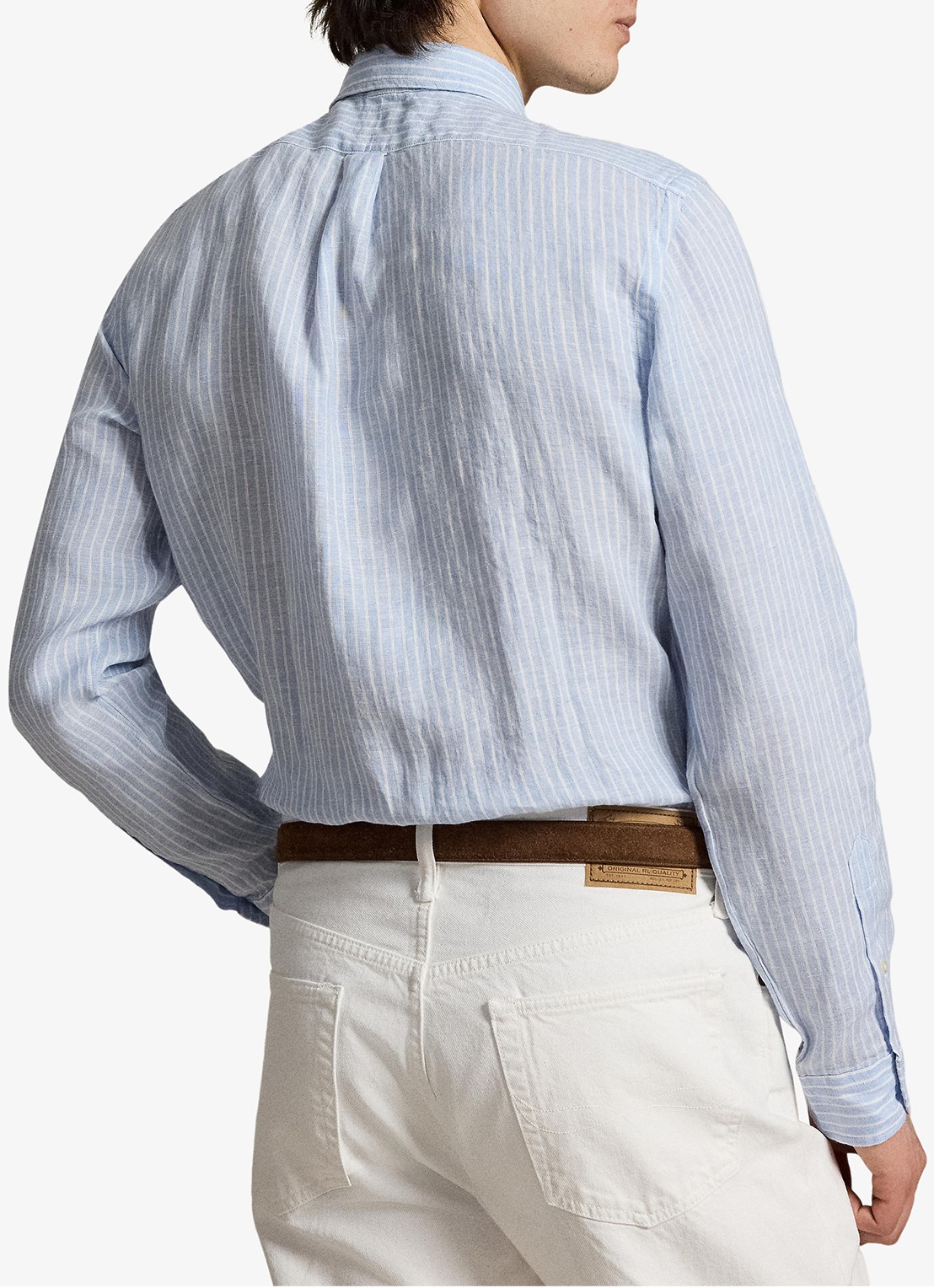 Ralph Lauren Regular fit overhemd van linnen met streepprint - achterkant 5 7188b blue white-zyk7