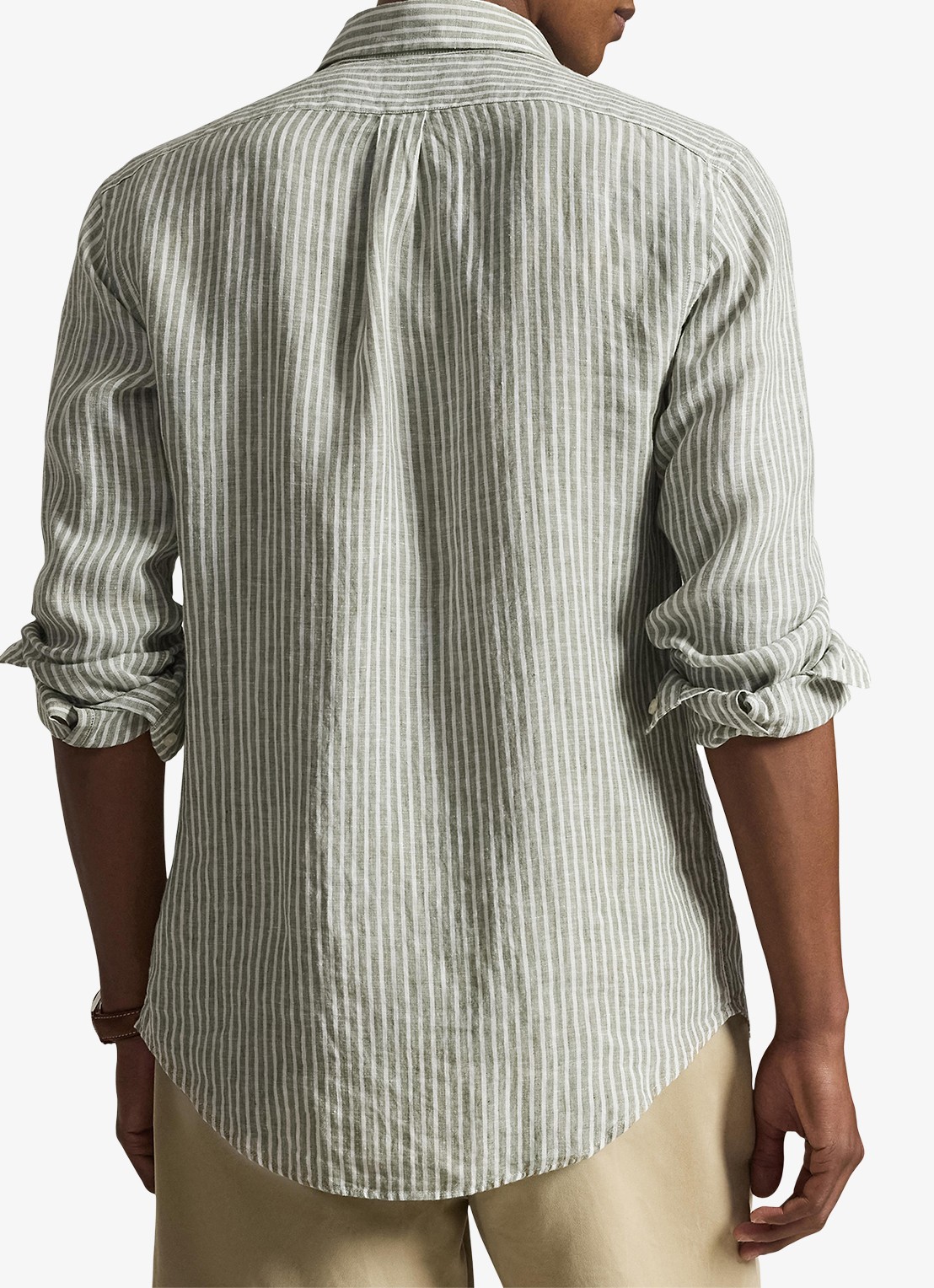 Ralph Lauren Regular fit overhemd van linnen met streepprint - achterkant 5 5137h garden trial white-zyen