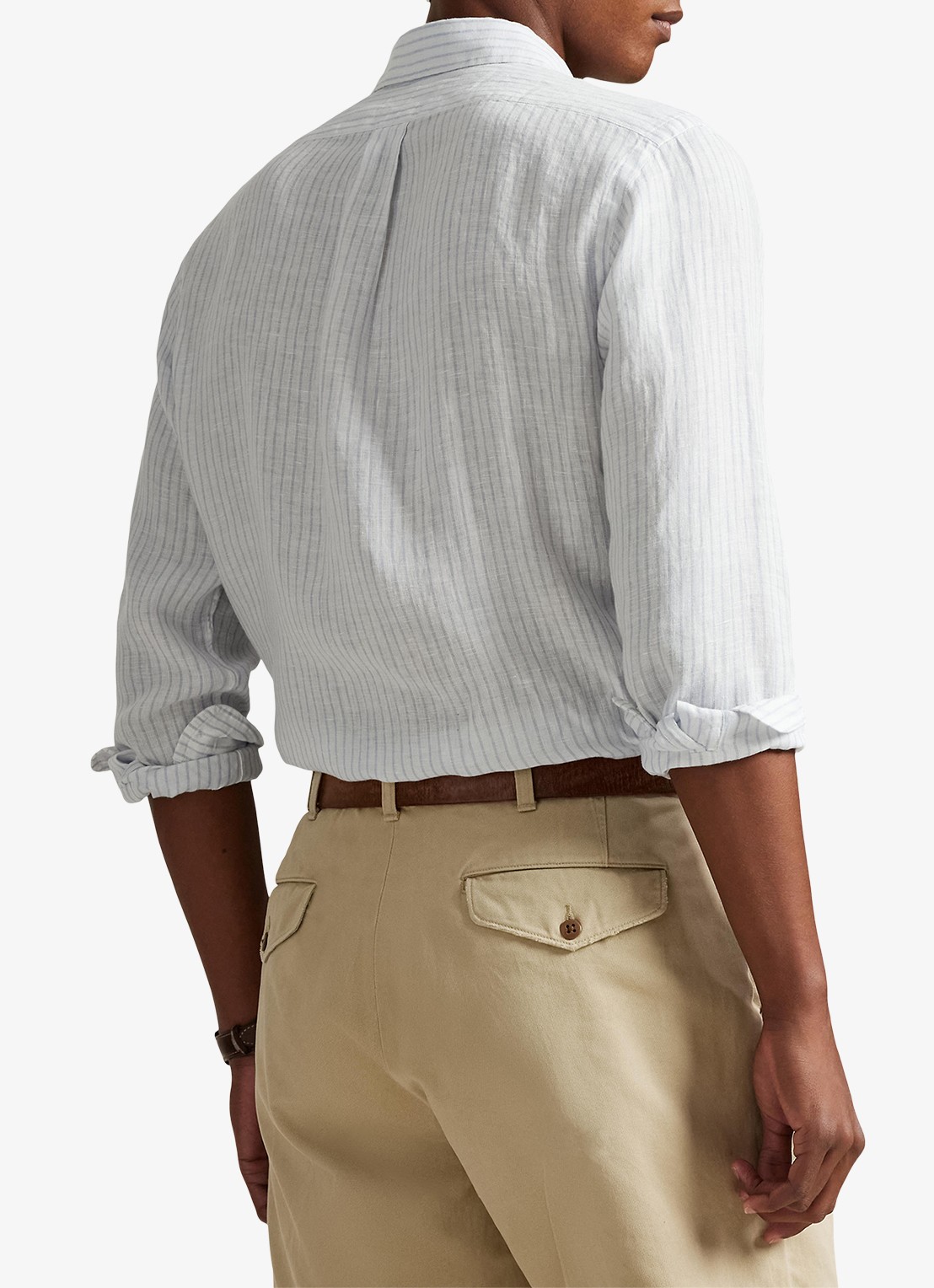 Ralph Lauren Regular fit overhemd van linnen met streepprint - achterkant 3 7188a white blue-zyk9