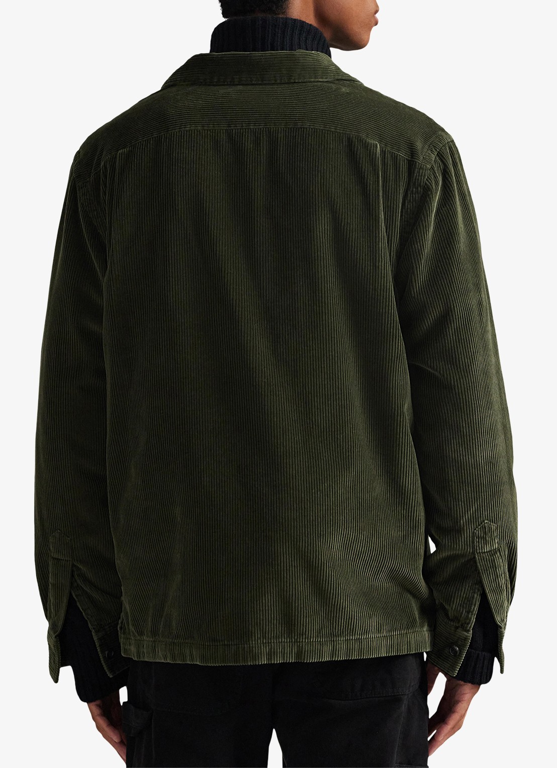 Ralph Lauren Regular fit overshirt van corduroy - achterkant 5 armadillo / legergroen