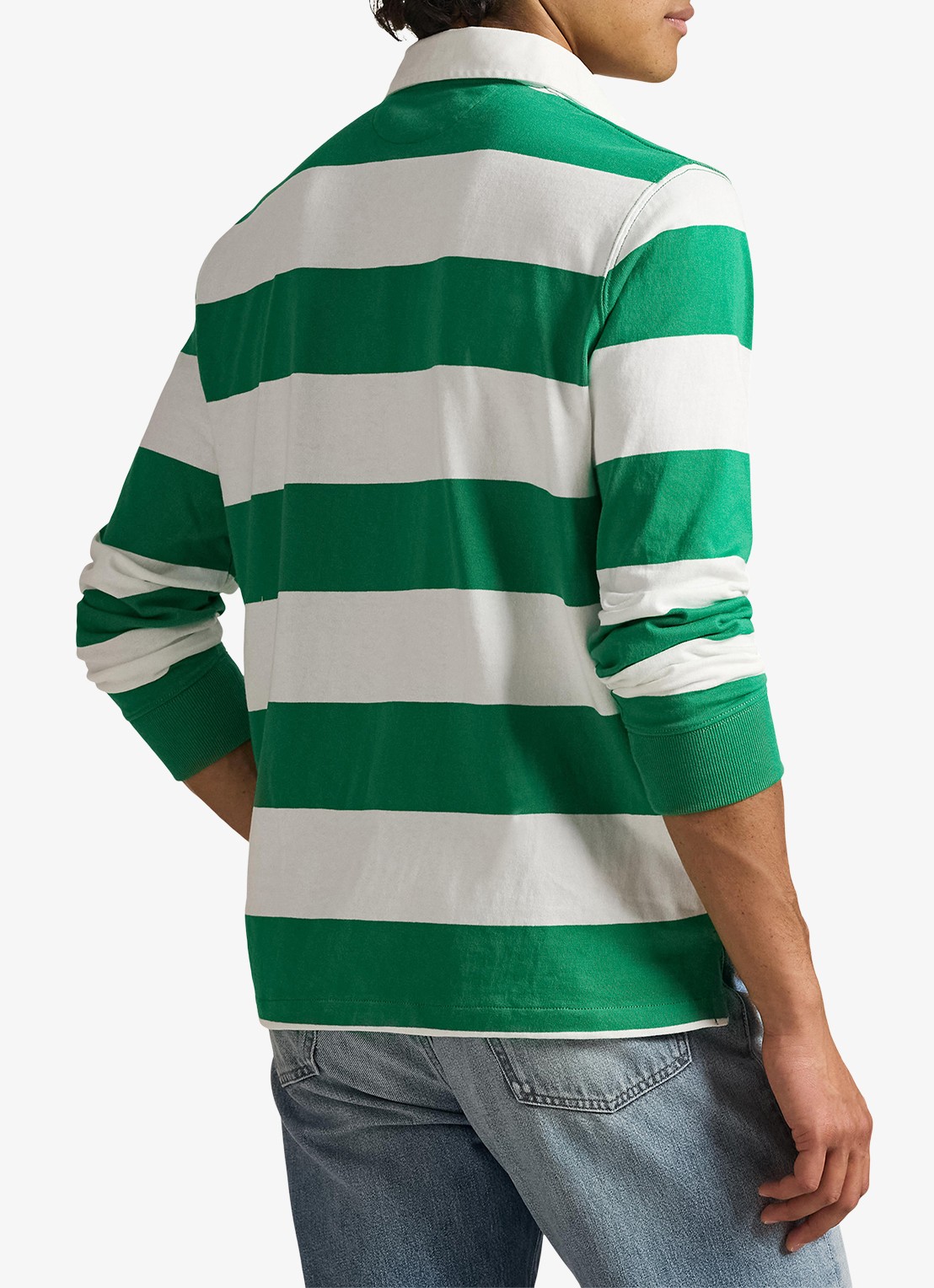 Ralph Lauren Regular fit polo met logo en streepprint - achterkant 5 groen
