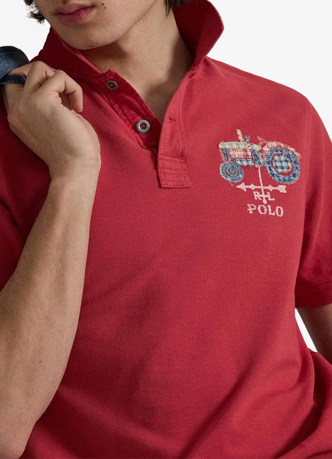 Ralph Lauren Regular fit polo met logo - detail 5 sunride red / rood