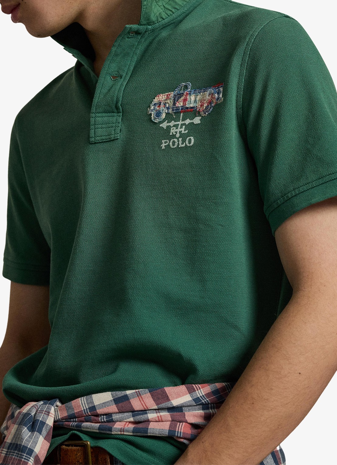Ralph Lauren Regular fit polo met logoborduring - detail 3 groen
