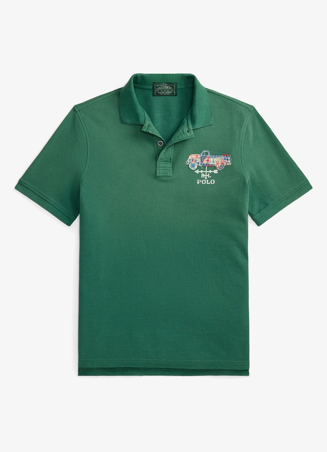 Ralph Lauren Regular fit polo met logoborduring - voorkant 4 groen