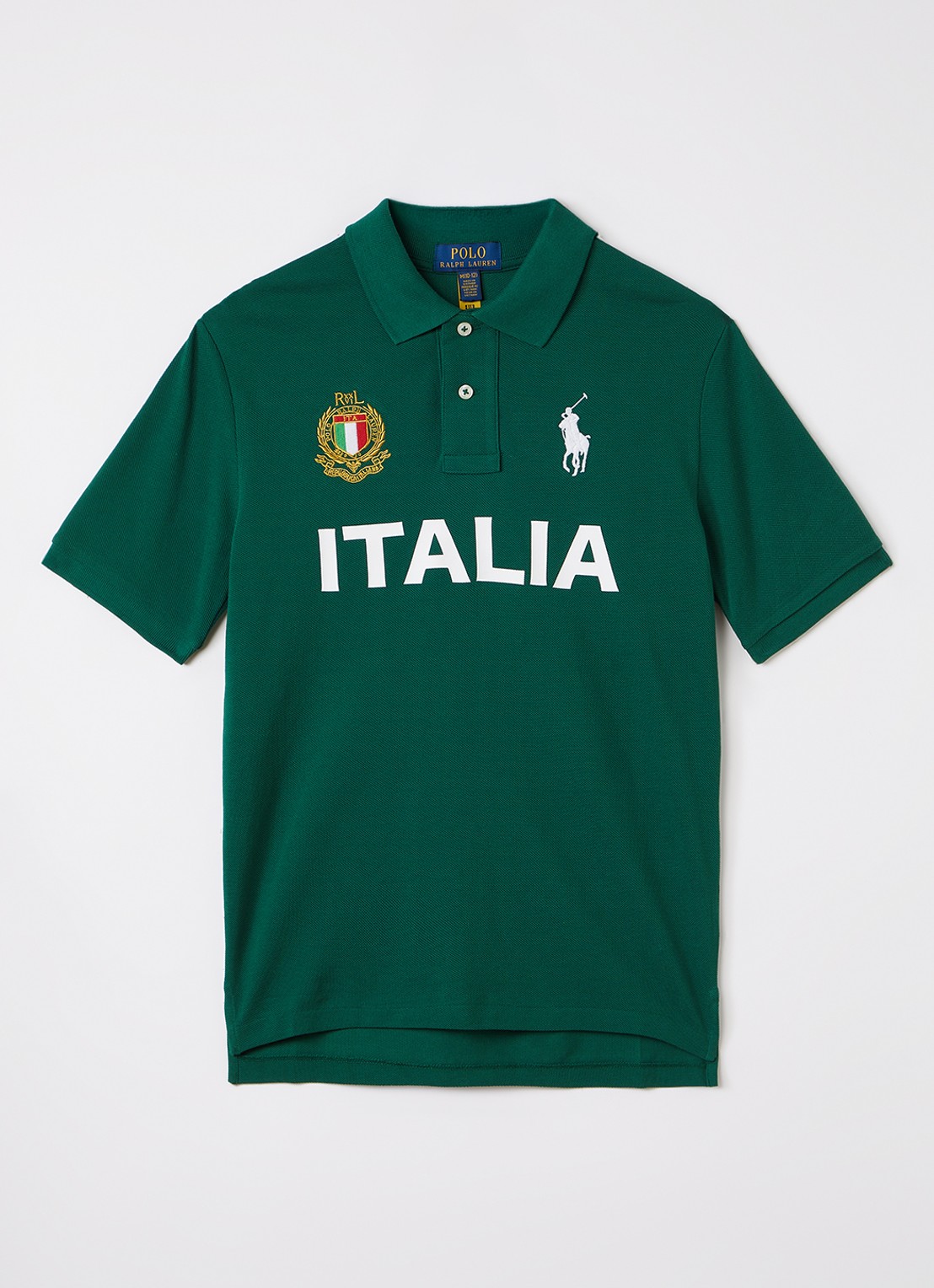 Ralph Lauren Regular fit polo met print - voorkant groen