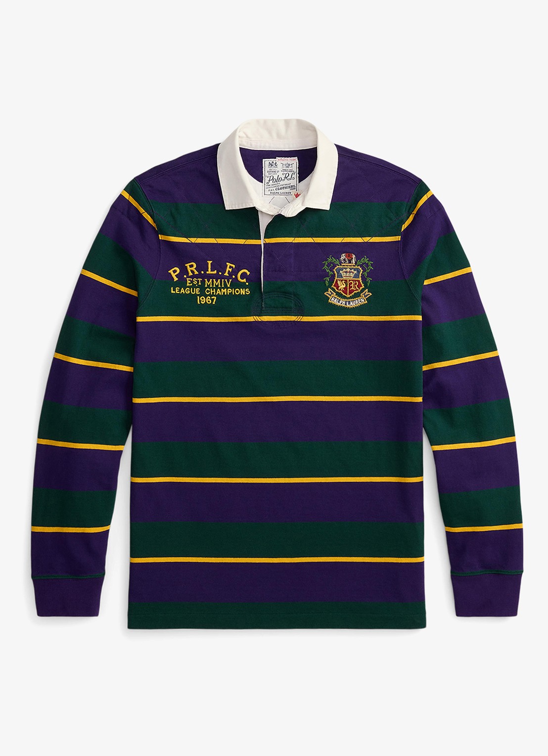 Ralph Lauren Regular fit polo met streepprint - voorkant 4 branford purple multi-3yl4