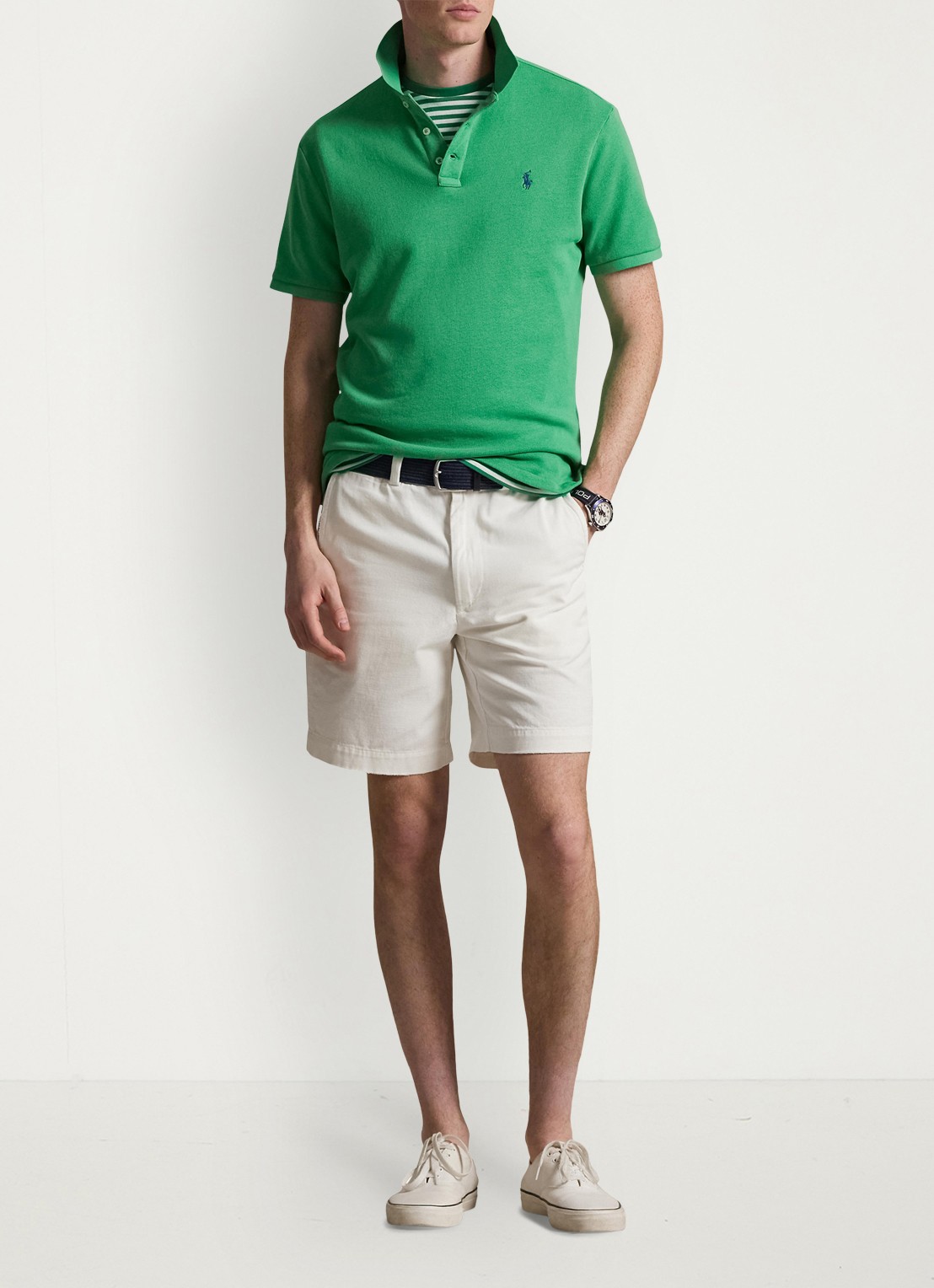 Ralph Lauren Regular fit polo van badstof met logo - voorkant 3 summer emerald / groen