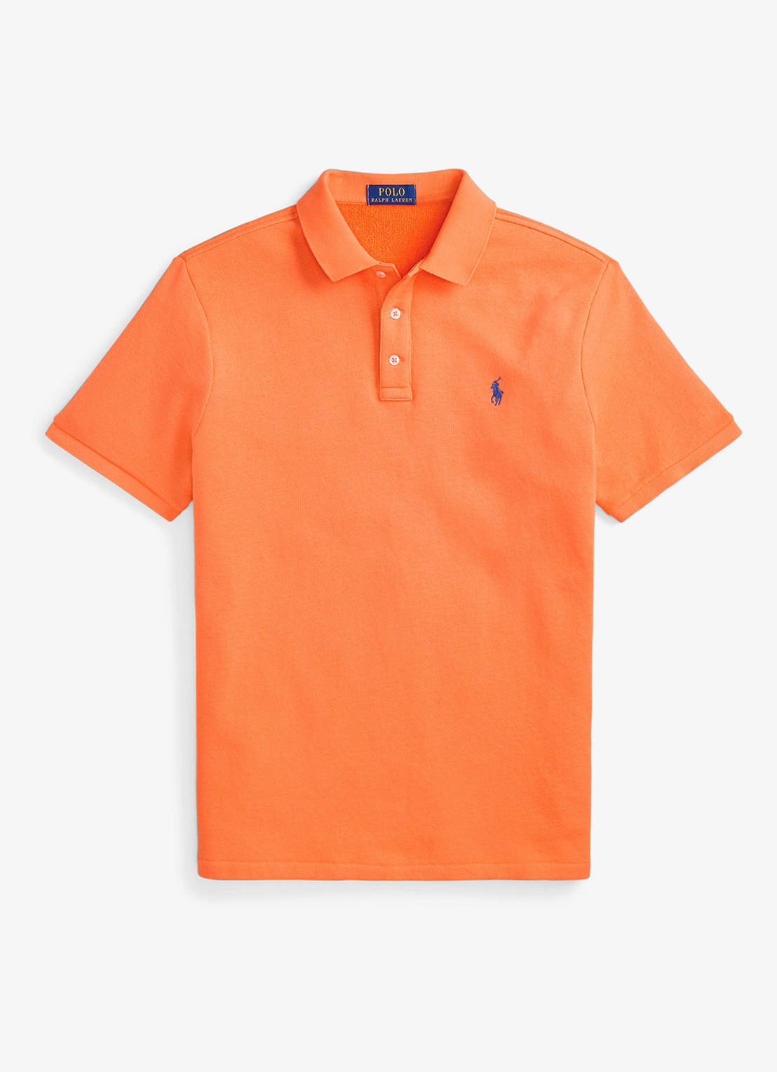 Ralph Lauren Regular fit polo van badstof met logo - voorkant resort orange / oranje