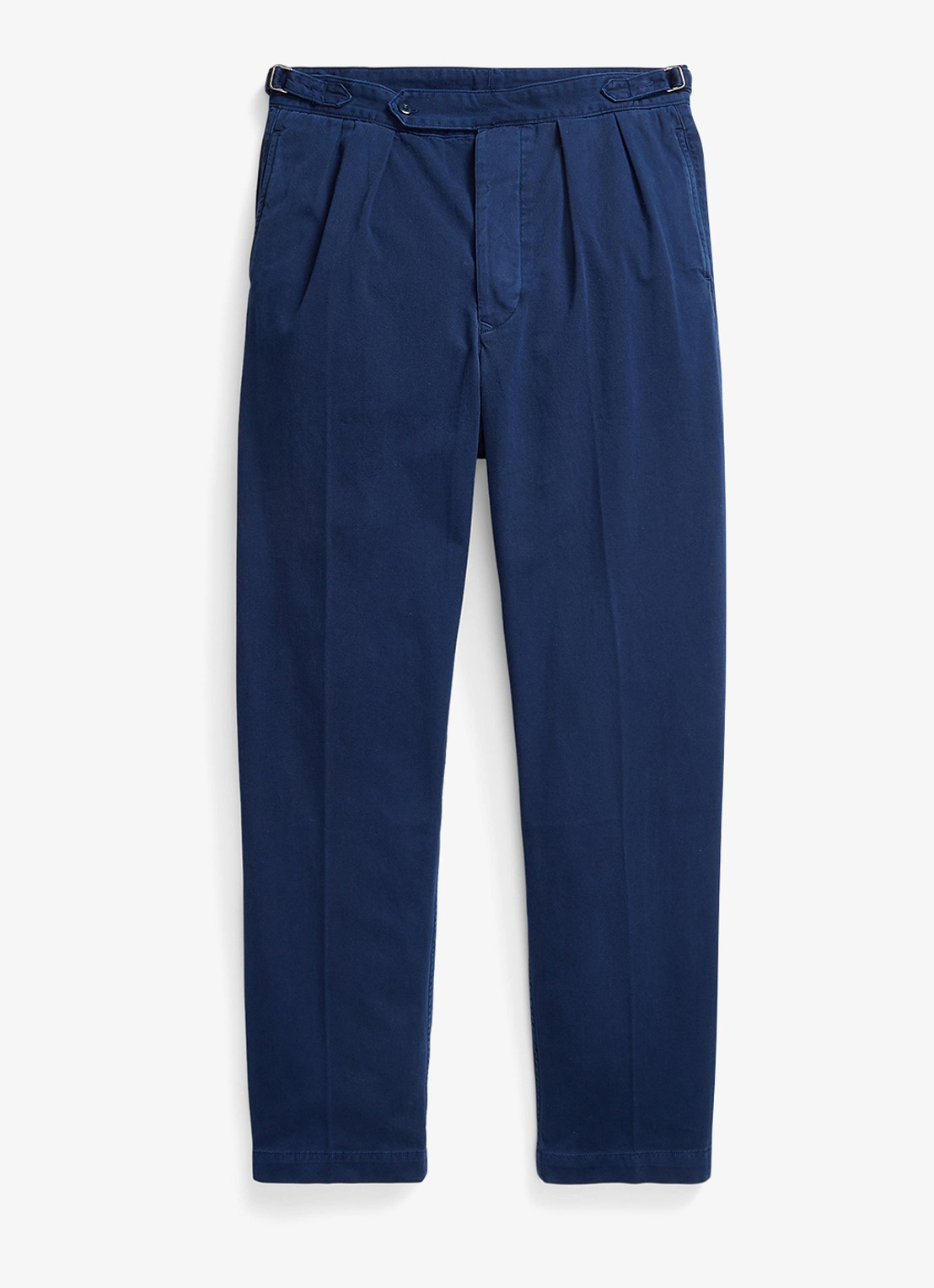 Ralph Lauren Relaxed fit chino met plooidetails - voorkant dark cobalt-48ms