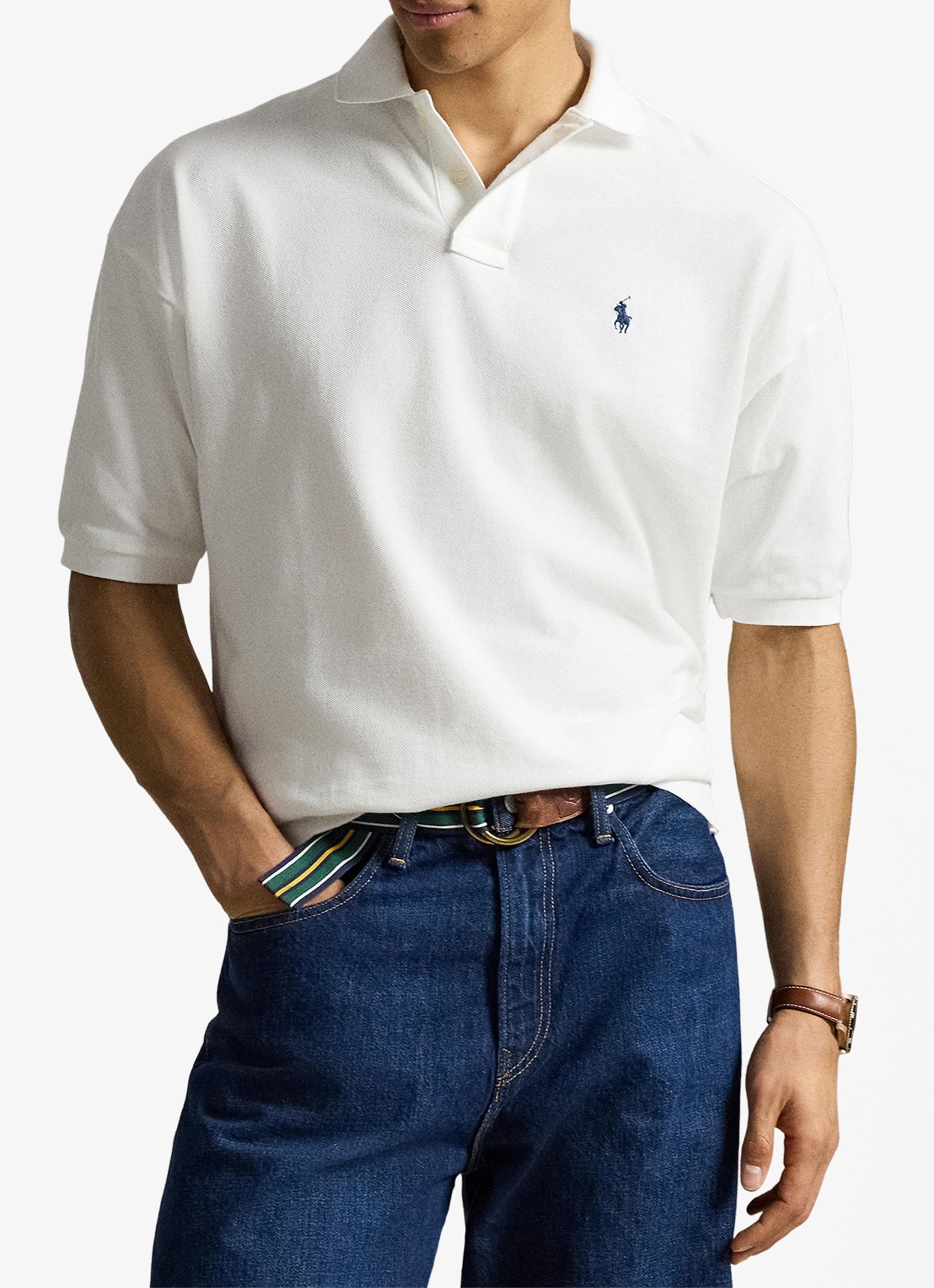 Ralph Lauren Relaxed fit polo met logo - detail 4 white / wit