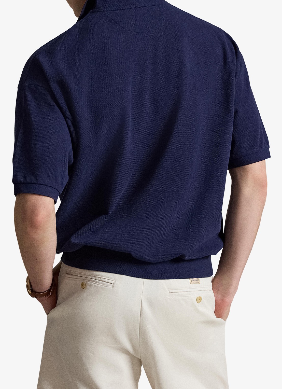 Ralph Lauren Relaxed fit polo met logo - achterkant newport navy / donkerblauw