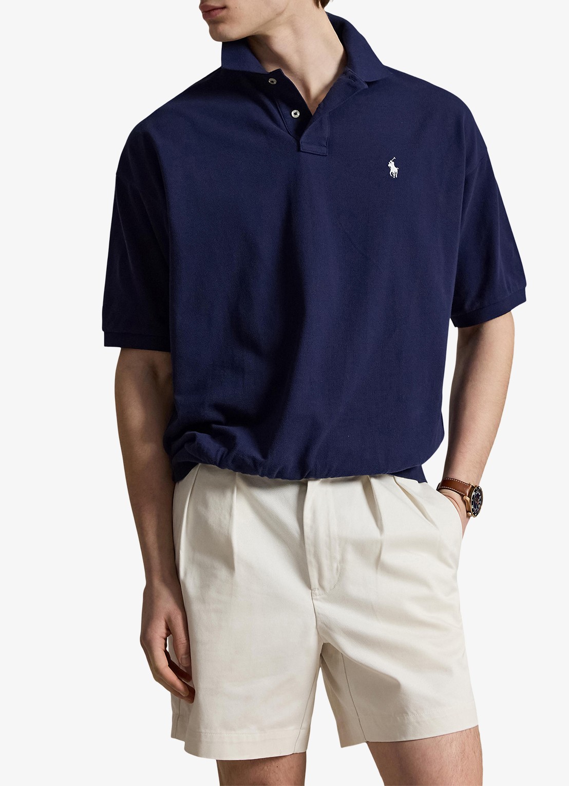 Ralph Lauren Relaxed fit polo met logo - detail 4 newport navy / donkerblauw