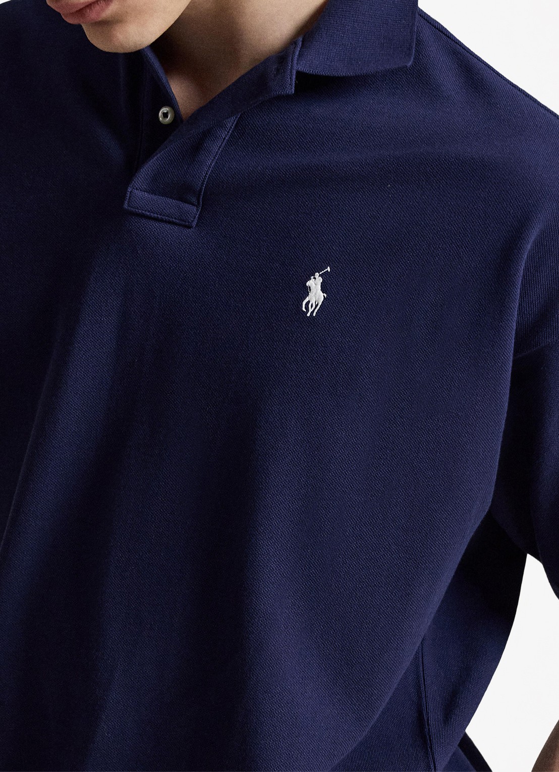 Ralph Lauren Relaxed fit polo met logo - detail 5 newport navy / donkerblauw