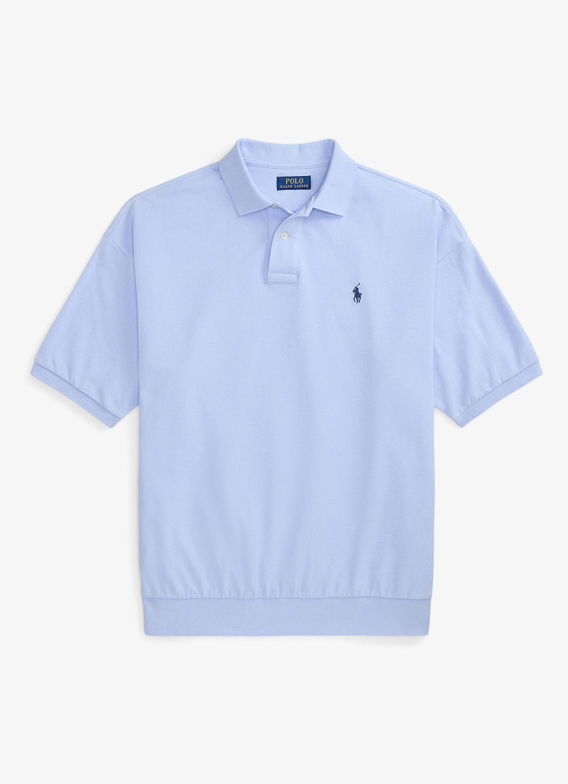 Ralph Lauren Relaxed fit polo met logo - voorkant 3 pebble blue / blauw