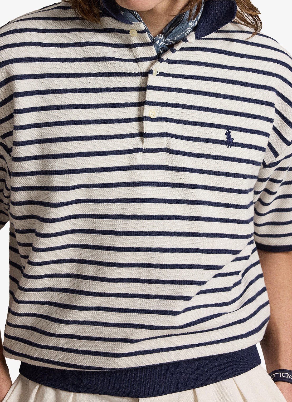 Ralph Lauren Relaxed fit polo met streepprint - detail 2 nevis/newport navy / donkerblauw