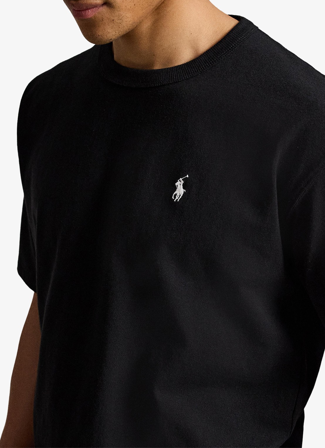 Ralph Lauren Relaxed fit T-shirt met ronde hals - detail 4 polo black / zwart
