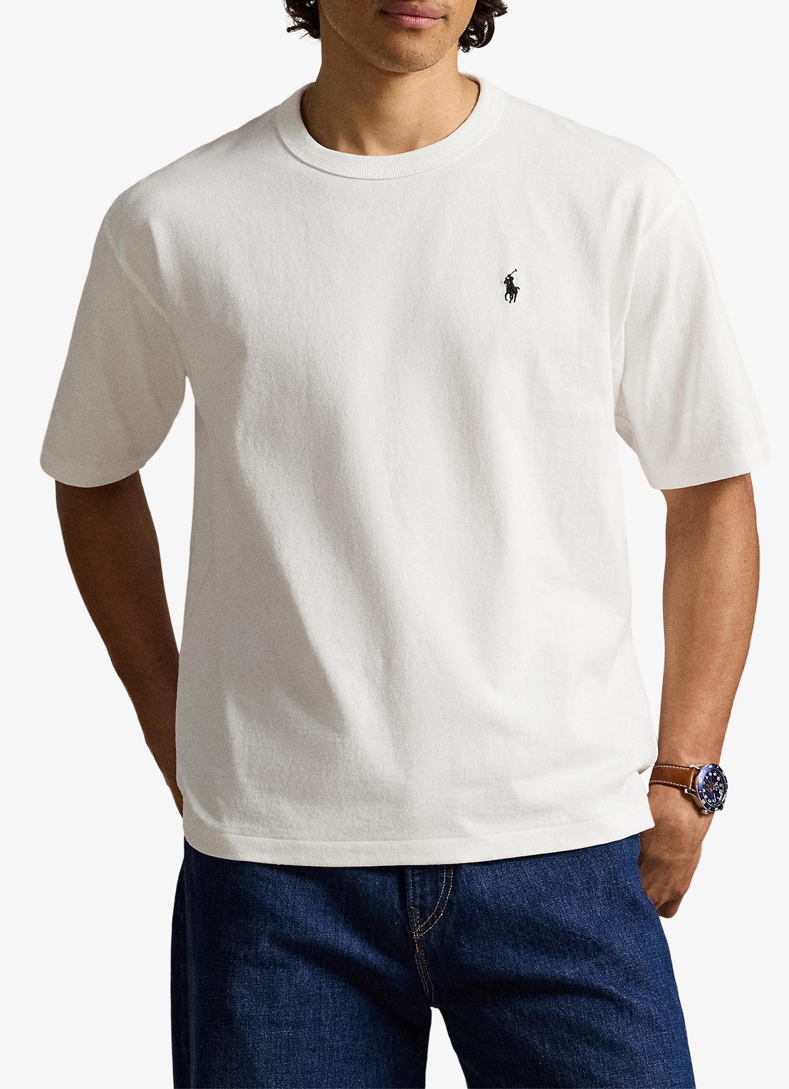 Ralph Lauren Relaxed fit T-shirt met ronde hals - voorkant 5 wit