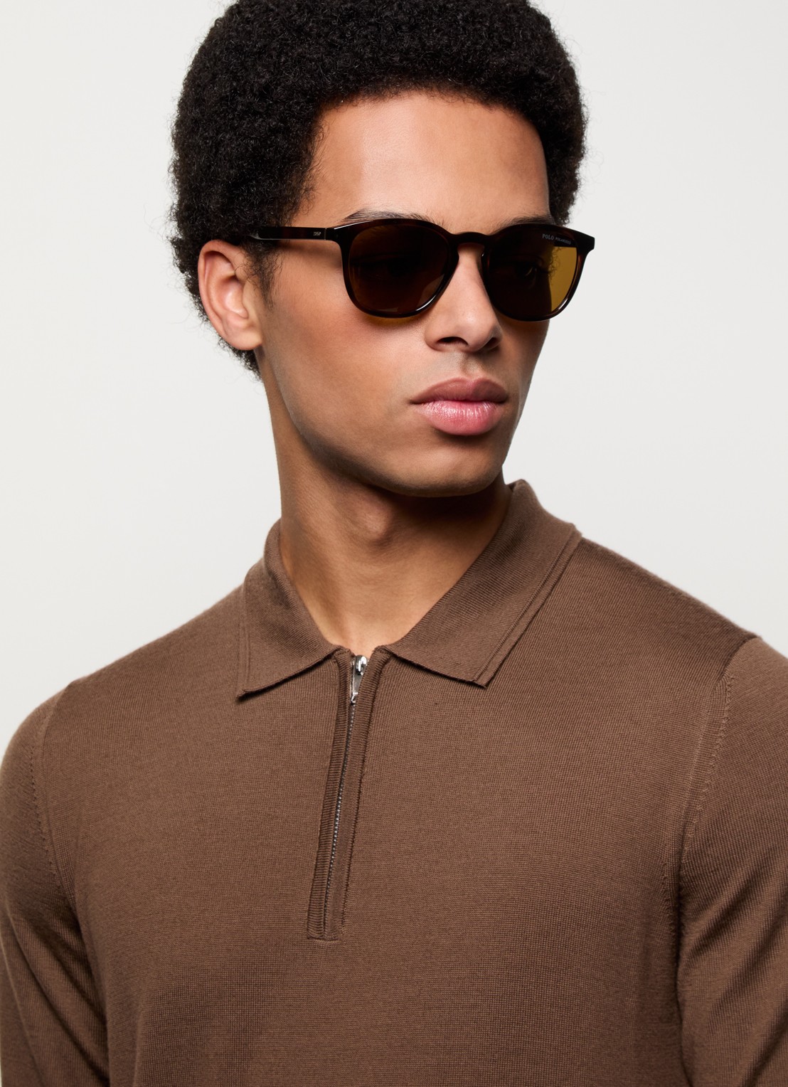 Ralph Lauren Retro zonnebril PH4222U - voorkant 2 donkerbruin