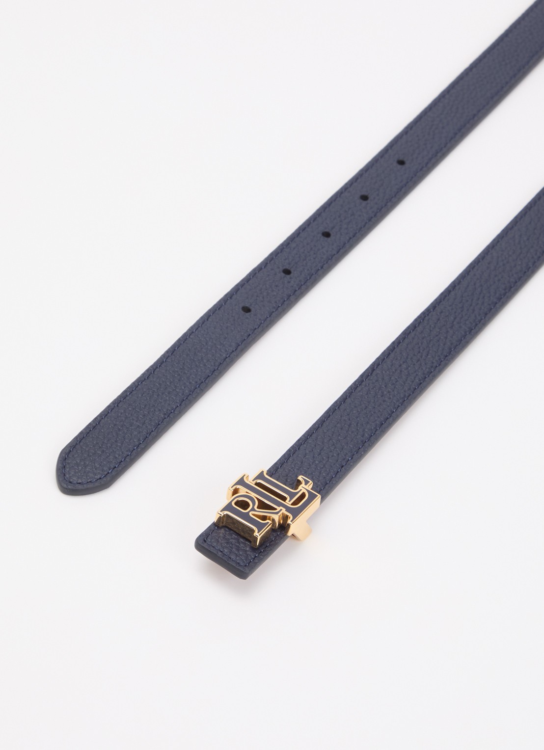 Ralph Lauren Reversible riem van leer - detail 2 donkerblauw