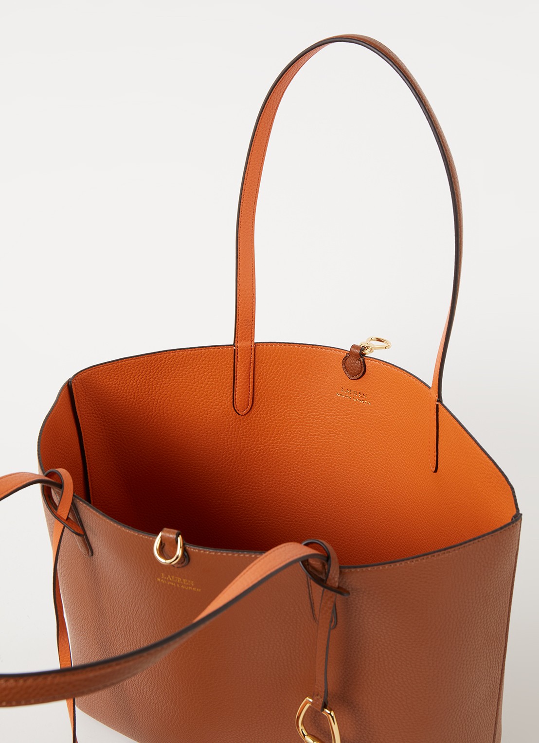 Ralph Lauren Reversible schoudertas met afneembaar etui - detail 3 cognac