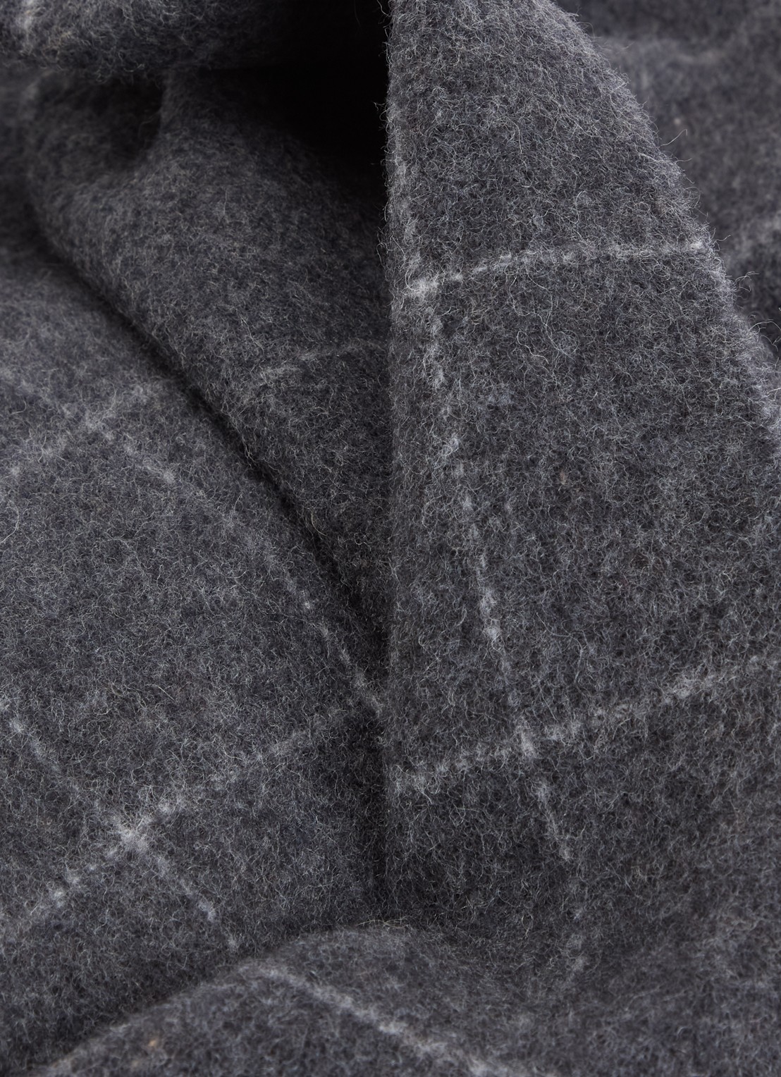 Ralph Lauren Reversible sjaal in wolblend 168 x 25 cm - detail 3 antraciet