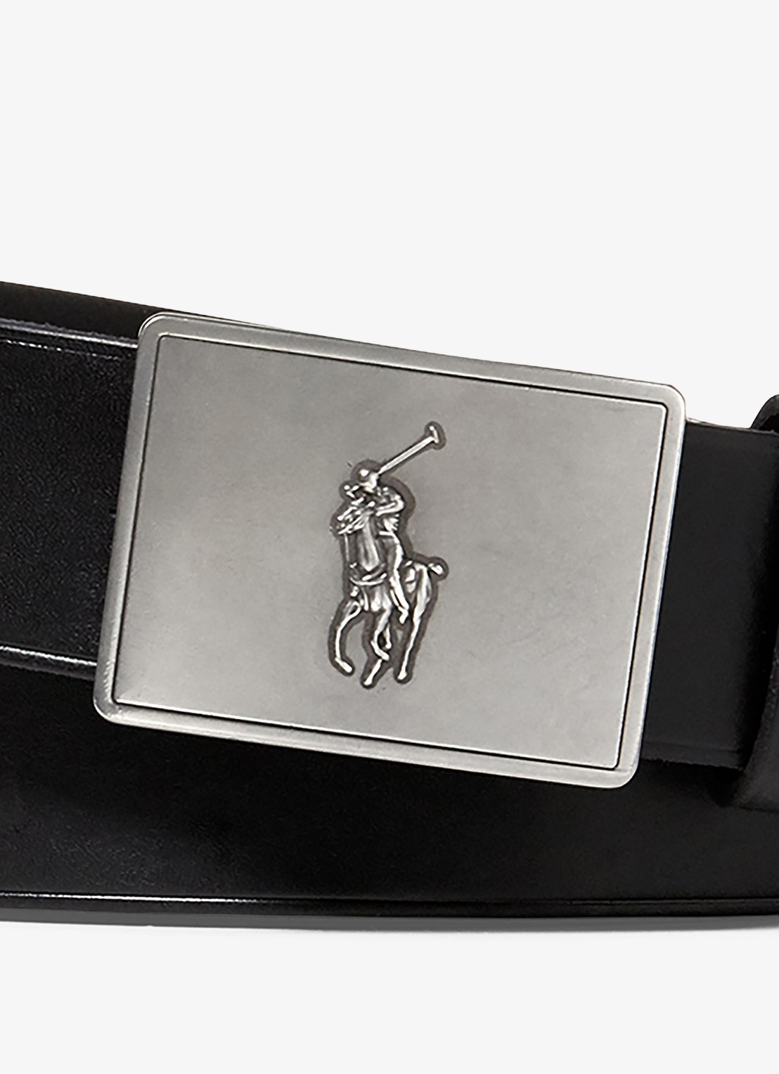 Ralph Lauren Riem van leer - detail 3 black / zwart