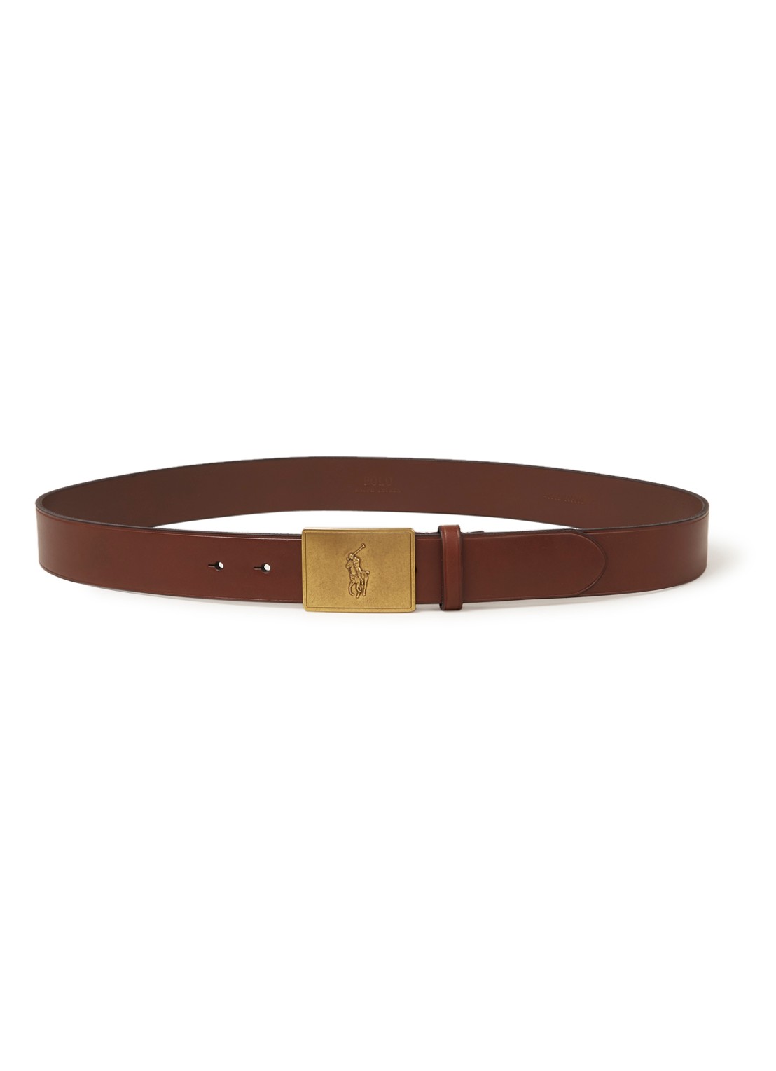 Ralph Lauren Riem van leer - voorkant brown / bruin