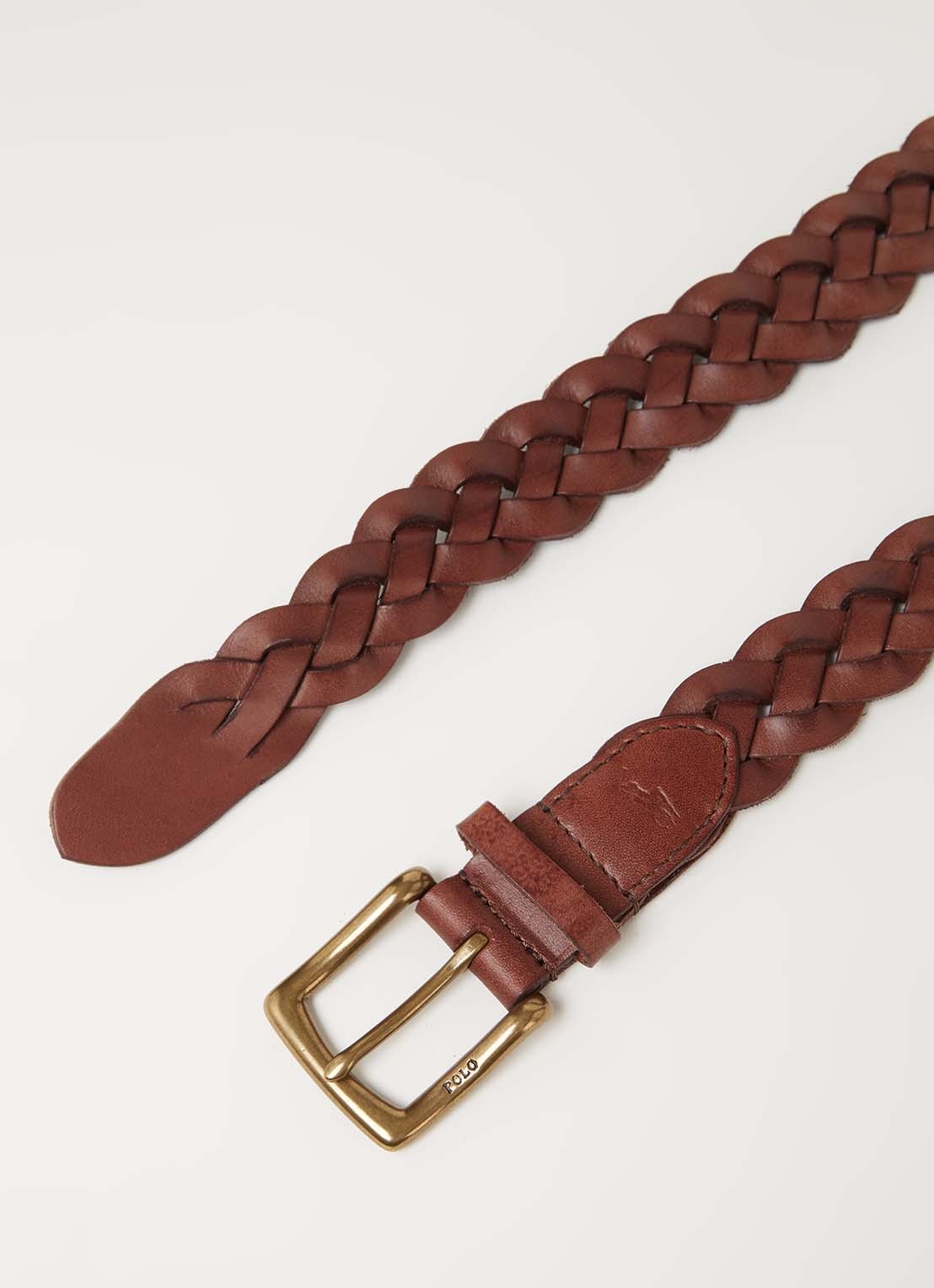 Ralph Lauren Riem van leer - detail 2 polo brown
