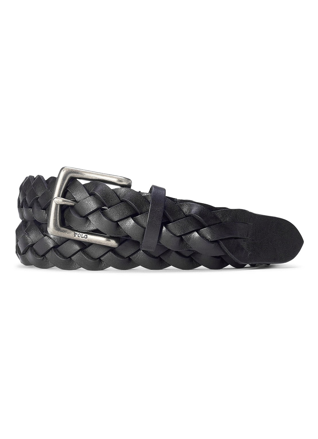 Ralph Lauren Riem van leer - voorkant black