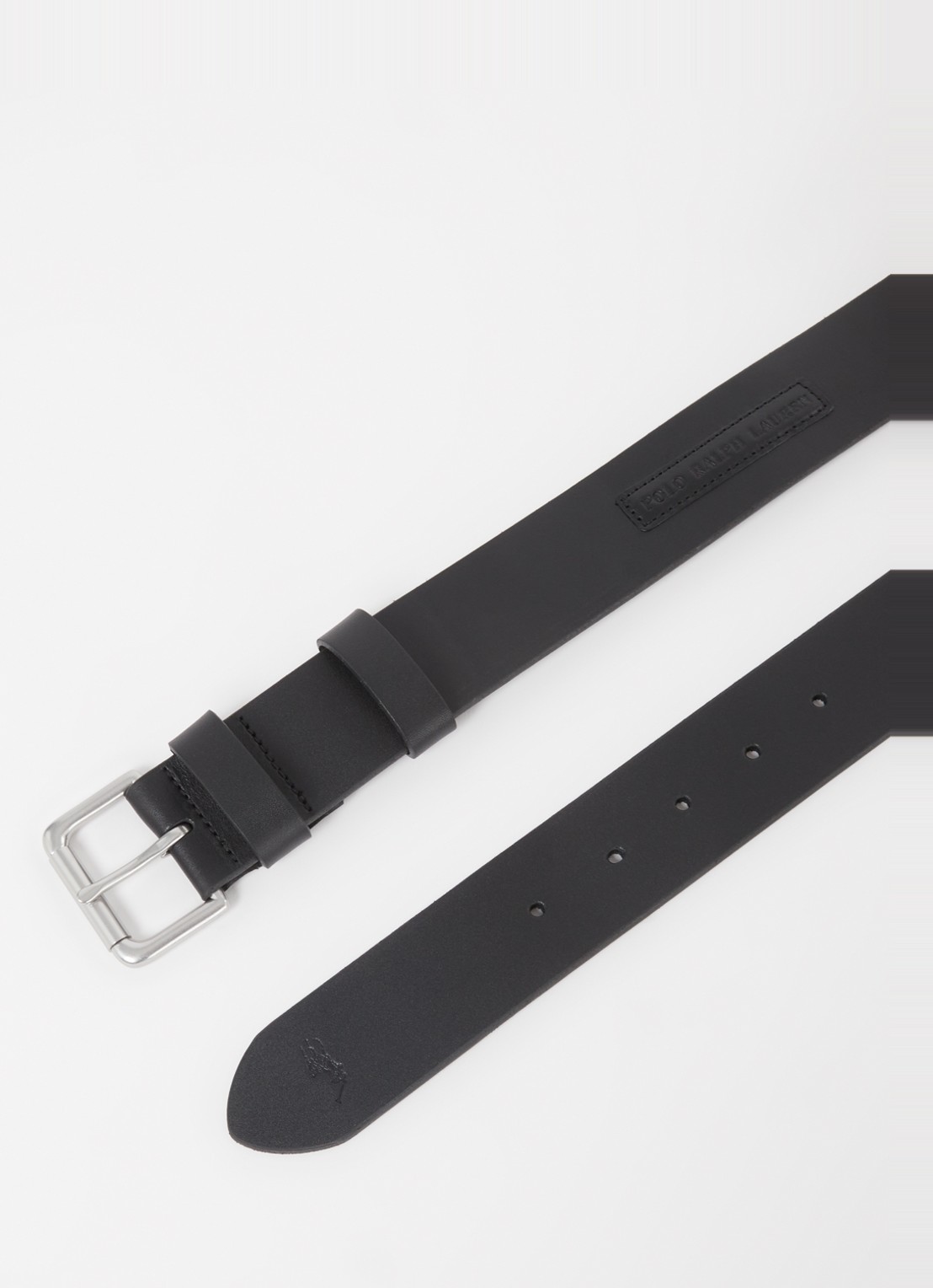 Ralph Lauren Riem van leer - detail zwart
