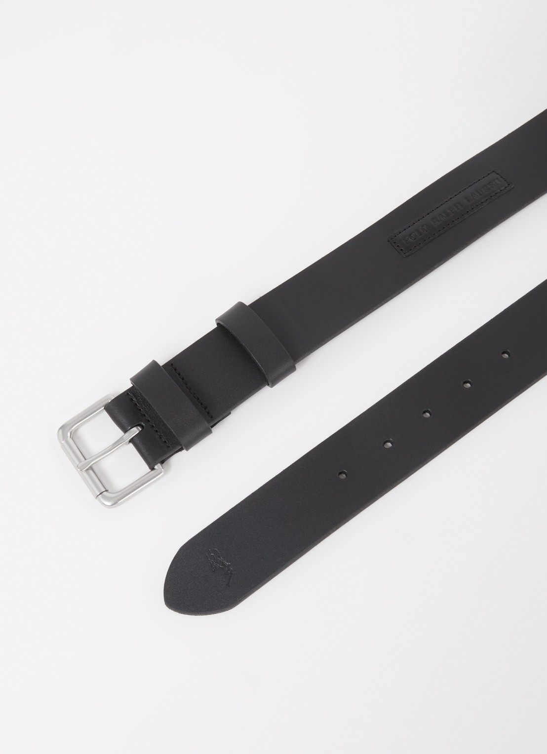 Ralph Lauren Riem van leer - detail 2 zwart